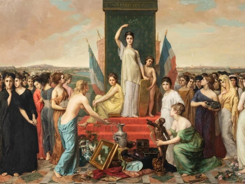 1836-Jean Benner - Allegoria dell'Esposizione Universale di Parigi del 1878